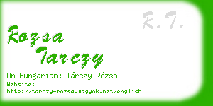 rozsa tarczy business card